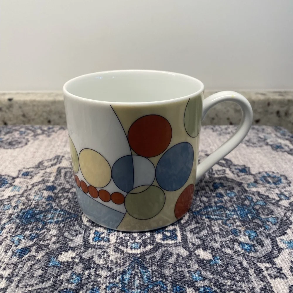 Set of 4 Vintage Frank Lloyd Wright MoMA Geometric coffee mugs 1998.